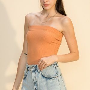 Orange Tube Body Control Bodysuit NWT Size Large